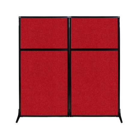 Versare Work Station Screen 66" x 70" Red Fabric 1841227
